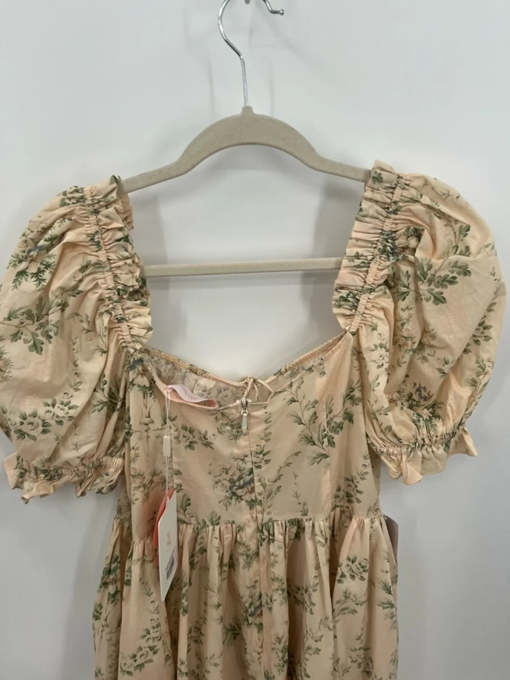 Selkie the Villa floral Puff-Sleeve Mini Dress NWT - Picture 9 of 12